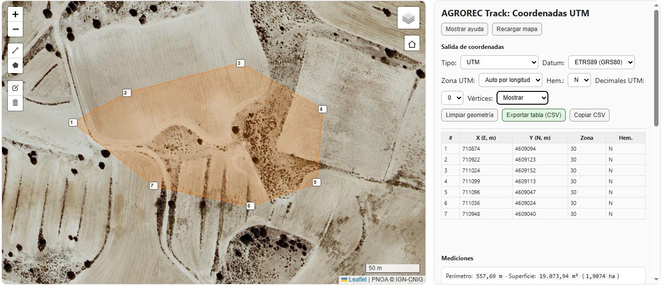 Miniatura de la app de coordenadas UTM